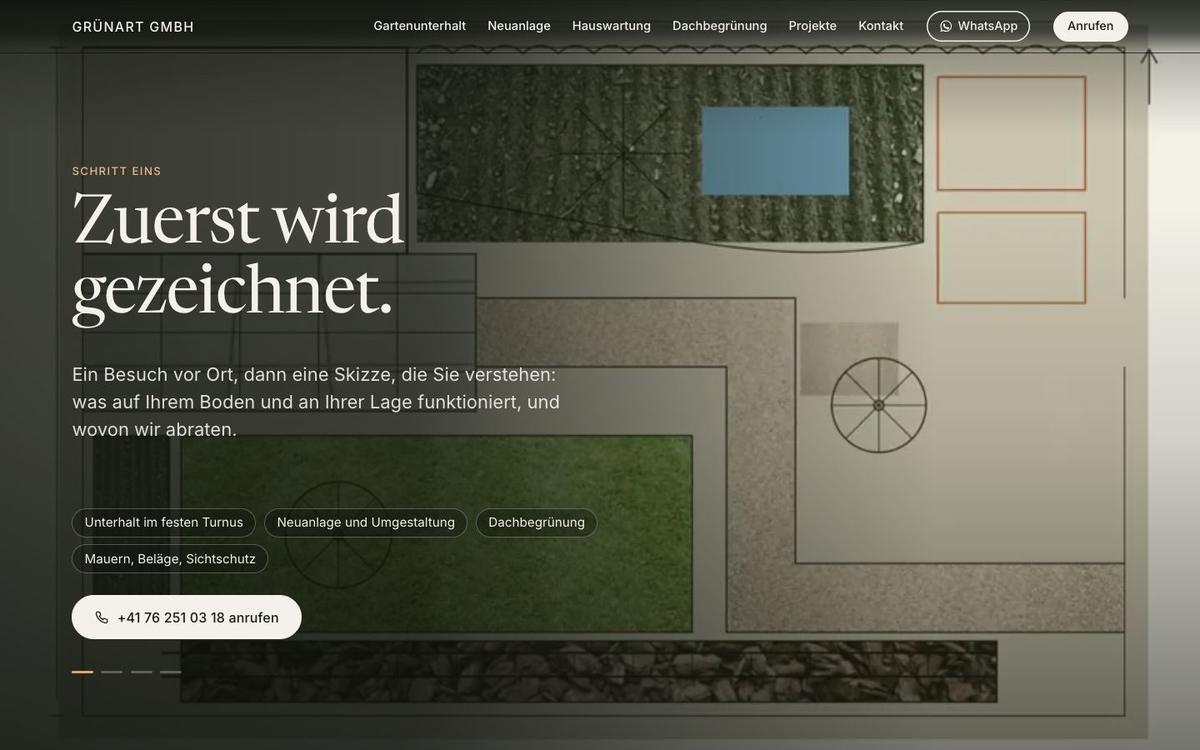 Website für Gartenbau