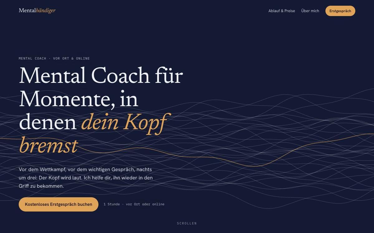 Website für Mental Coaching