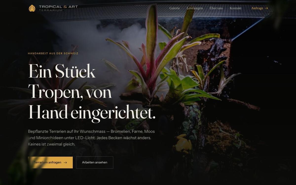 Website für Terrarienbau