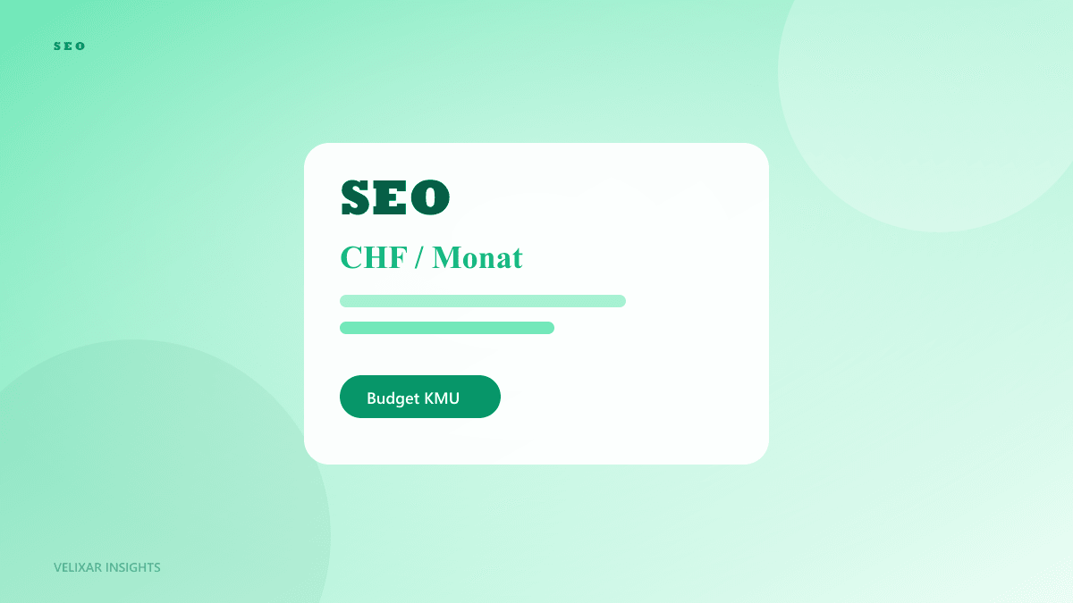 SEO Kosten in der Schweiz: Was KMU realistisch einplanen