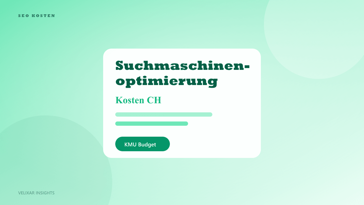 Suchmaschinenoptimierung Kosten in der Schweiz