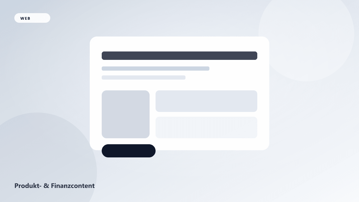 Produkt- & Finanzcontent